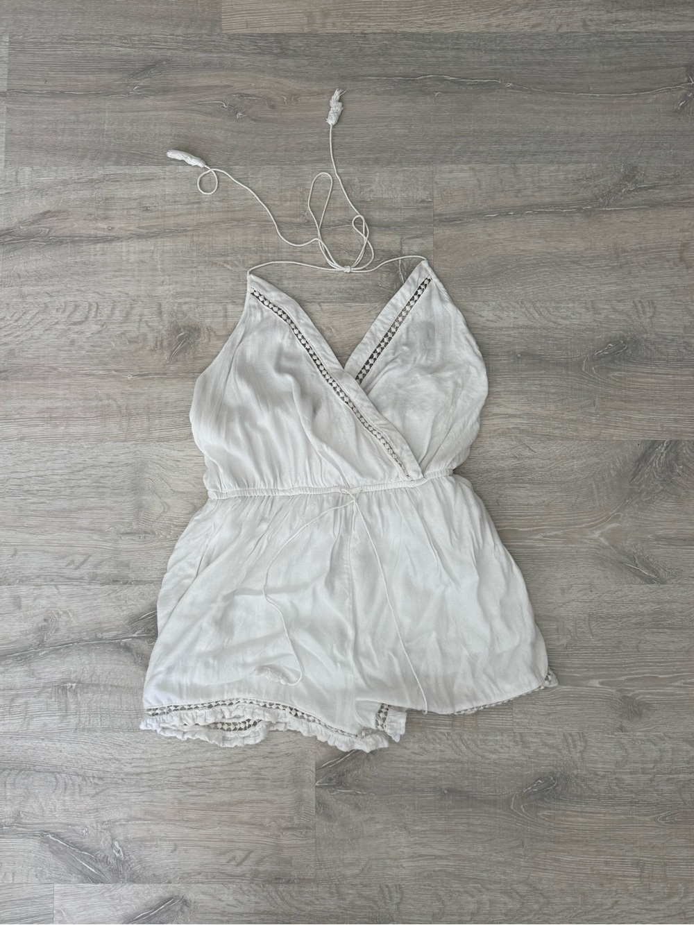 Cotton On White Sleeveless Wrap Romper